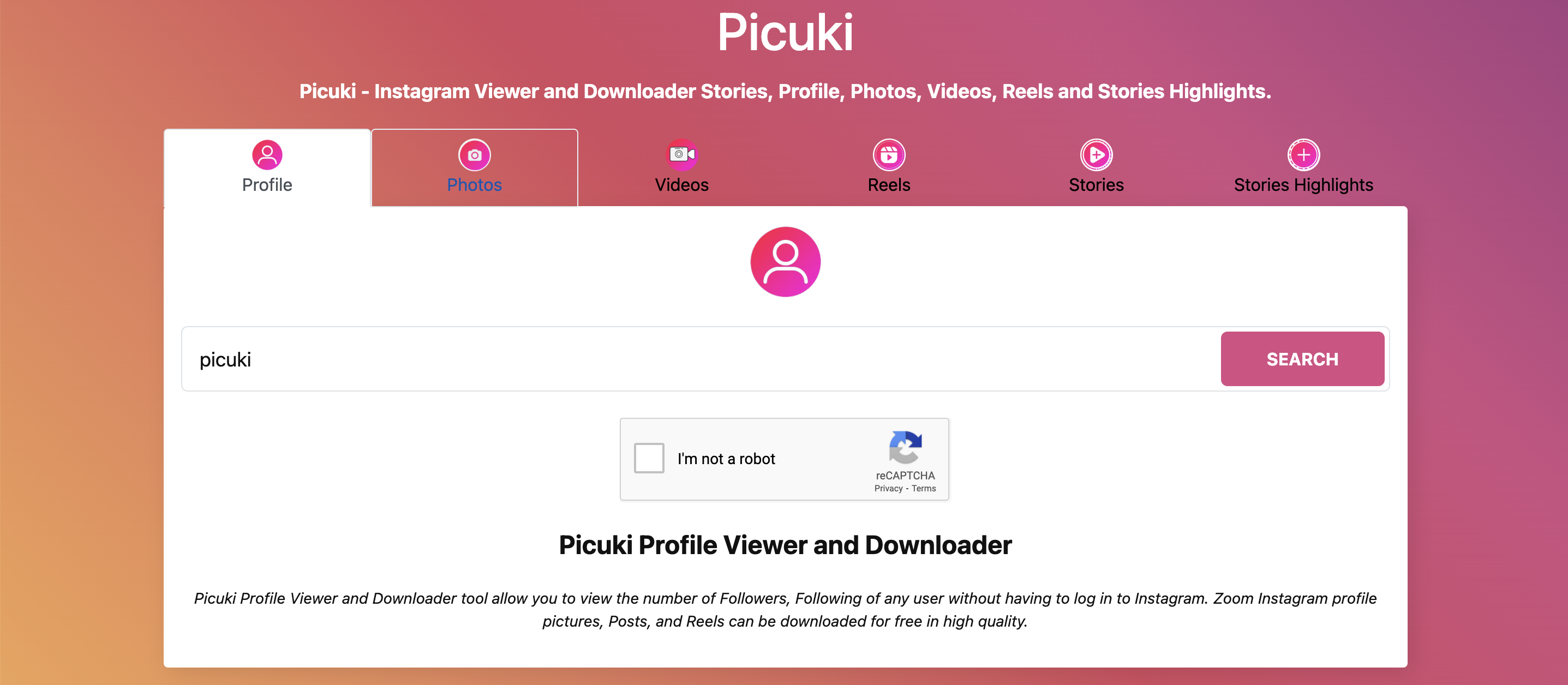 Picuki - StorySaverHD.io